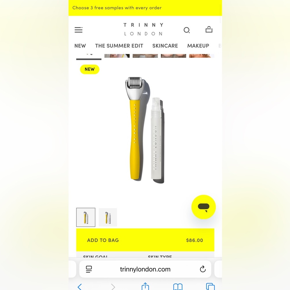 BNIB Trinny London Microneedle 0.5mm + 2 replacement heads